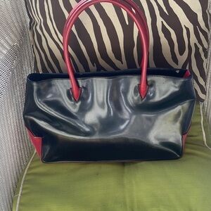 Claudia genuine! 🔥sale🔥leather black and red purse. Made in Italy 🇮🇹